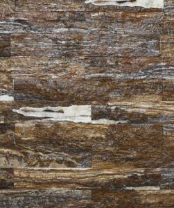 split face natural stone wall cladding with brown, cream, and grey textured layered surface for interior and exterior wall applications.